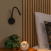 Lucide Asja - oplaadbare wandlamp - Ø 8,5 x 42,1 cm - 3W dimbare LED incl. - zwart