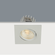 Artdelight Venice 2608 - inbouwspot - 80 x 80 mm, Ø 68 mm inbouwmaat - 8W dimbare LED incl. - IP44 - wit