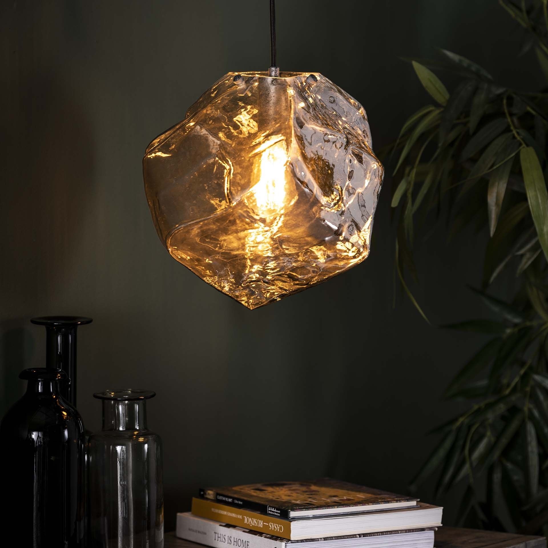 cijfer Scheur Aanstellen Vico Rock Chrome - hanglamp - Ø 25 x 150 cm - chroom glas | Lichtkoning