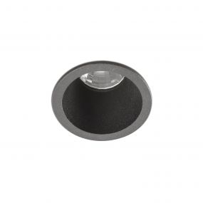Faro Fox - inbouwspot - Ø 40 mm, Ø 35 mm inbouwmaat - 3-5W dimbare LED incl.  - mat zwart – warm witte lichtkleur