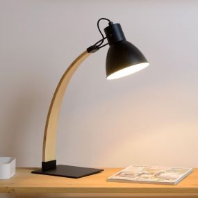 Lucide Curf  - bureaulamp - 20 x 40 x 54 cm - zwart