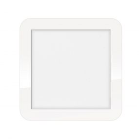 ETH Anne Square - plafondverlichting - 22,5 x 22,5 x 2,7 cm - 3 stappen dimbaar - 12W LED incl. - IP44 - wit
