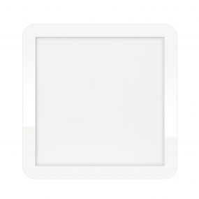 ETH Anne Square - plafondverlichting - 30 x 30 x 2,7 cm - 3 stappen dimbaar - 18W LED incl. - IP44 - wit