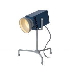 Lucide Beamer - tafellamp - 23 x 23 x 26 cm - 3W LED incl. - blauw en grijs