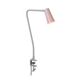 Lucide Bastin - klemlamp - 20,5 x 6 x 46,5 cm - roze en grijs (laatste stuk!)