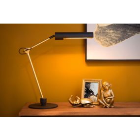 Lucide Slender - tafellamp - 80 x 23 x 80 cm - zwart en goud (laatste stuk!)