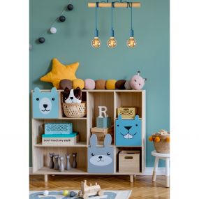 Lucide Pola - hanglamp - 55 x 8 x 35 cm - blauw