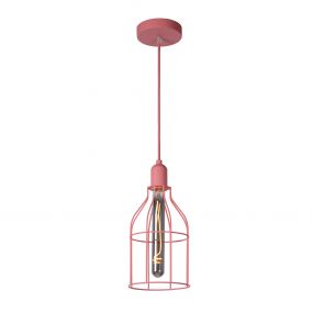 Lucide Pola - hanglamp - Ø 15 x 155 cm - roze