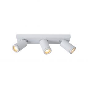 Lucide Taylor - opbouwspot 3L - 38 x 10 x 12,5 cm - 3 x 5W dimbare LED incl. - dim to warm - IP44 - wit