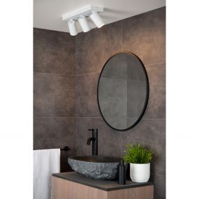 Lucide Taylor - opbouwspot 3L - 38 x 10 x 12,5 cm - 3 x 5W dimbare LED incl. - dim to warm - IP44 - wit