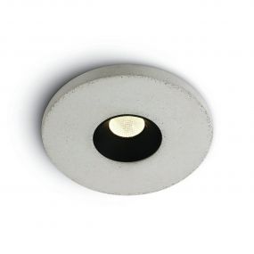 ONE Light Cement Look Recessed - inbouwspot - Ø 90 mm, Ø 72 mm inbouwmaat - 4,5W LED incl. - wit cement