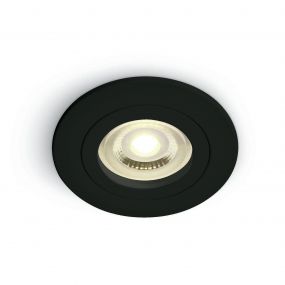 ONE Light Dual Ring Range - inbouwspot - Ø 80 mm, Ø 68 mm inbouwmaat - zwart