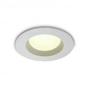 ONE Light Bathroom Downlights - inbouwspot - Ø 80 mm, Ø 65 mm inbouwmaat - 7W LED incl. - IP54 - wit - warm witte lichtkleur