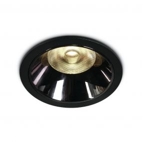 ONE Light COB LED Dark Light Range - inbouwspot - Ø 84 mm, Ø 75 mm inbouwmaat - 12W LED incl. - zwart