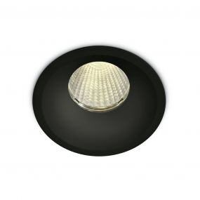 ONE Light COB Dark Light Range - inbouwspot - Ø 82 mm, Ø 75 mm inbouwmaat - 12W LED incl. - IP44 - zwart