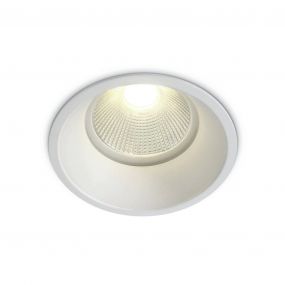 ONE Light COB Dark Light Range - inbouwspot - Ø 82 mm, Ø 75 mm inbouwmaat - 12W LED incl. - IP44 - wit - witte lichtkleur