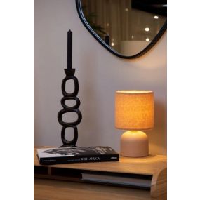 Lucide Woolly - tafellamp - Ø 16 x 28 cm - okergeel