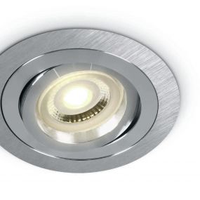 ONE Light Dual Ring GU10 Range - inbouwspot - Ø 92 mm, Ø 80 mm inbouwmaat - aluminium