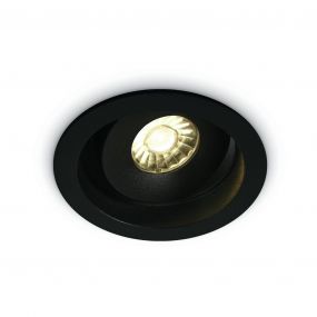 ONE Light COB Dark Light Range - inbouwspot - Ø 80 mm, Ø 70 mm inbouwmaat - 7W LED incl. - zwart