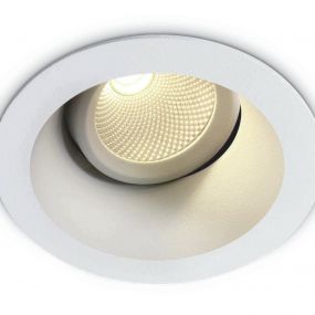 ONE Light COB Dark Light - inbouwspot - Ø 95 mm, Ø 80 mm inbouwmaat - 7W LED incl. - wit - extra warm witte lichtkleur