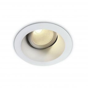 ONE Light COB Dark Light - inbouwspot - Ø 95 mm, Ø 80 mm inbouwmaat - 7W LED incl. - wit - warm witte lichtkleur