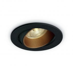 ONE Light Interchangable Rings - inbouwspot - Ø 85 mm, Ø 76 mm inbouwmaat - 7W dimbare LED incl. - zwart