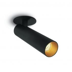 ONE Light COB Cylinders - opbouwspot 1L - Ø 6,5 x 15,5 cm - 12W dimbare LED incl. - zwart