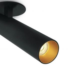 ONE Light COB Cylinders - opbouwspot 1L - Ø 6,5 x 15,5 cm - 12W dimbare LED incl. - zwart