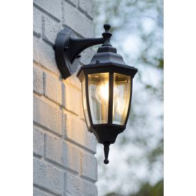 Lucide Tireno lantern II - buiten wandverlichting - 19 x 16,5 x 32 cm - IP44 - zwart