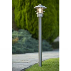 Lucide Zico - tuinpaal - 100 cm - IP44 - mat chroom