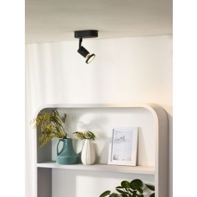 Lucide Jaster - opbouwspot - 11,7 x 6 x 15,5 cm - 5W LED incl. - zwart
