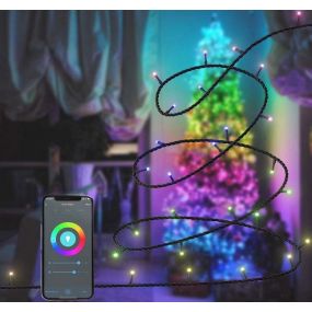 Calex Smart Kerstverlichting - dimfunctie en instelbare lichtkleur via app - 25 meter lengte - 8,4W LED incl. - IP44