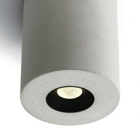 ONE Light COB Indoor Round Cylinders - plafondverlichting - Ø 7,5 x 11 cm - 4,5W LED incl. - wit beton