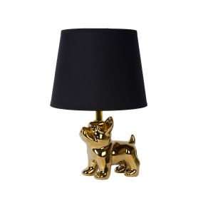 Lucide Extravaganza Sir Winston - tafellamp - Ø 21 x 31,5 cm - zwart en goud