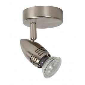 Lucide Caro 1 - opbouwspot - 9 x 13 x 9 cm - 5W LED incl. - satijn chroom
