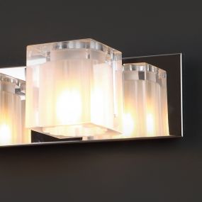 Maxlight Toronto - wandverlichting - 30 x 15 x 10 cm - 2 x 40W halogeen incl. - chroom