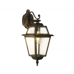 Searchlight New Orleans - buiten wandverlichting - 21 x 49,5 cm - IP44 - zwart en goud