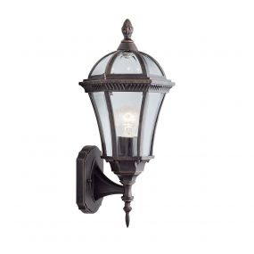 Searchlight Capri - buiten wandverlichting - 20 x 40,5 cm - IP44 - rustiek bruin
