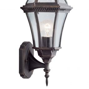 Searchlight Capri - buiten wandverlichting - 20 x 40,5 cm - IP44 - rustiek bruin