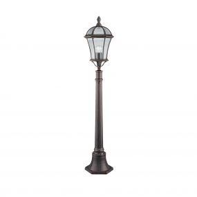 Searchlight Capri - lantaarnpalen - Ø 26 x 130 cm - IP23 - rustiek bruin