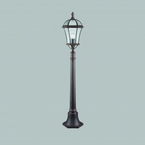Searchlight Capri - lantaarnpalen - Ø 26 x 130 cm - IP23 - rustiek bruin