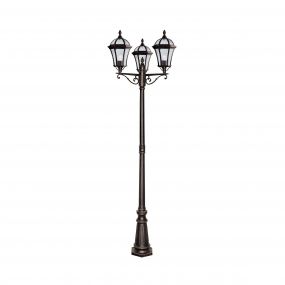 Searchlight Capri - lantaarnpalen - Ø 68 x 235 cm - IP23 - rustiek bruin