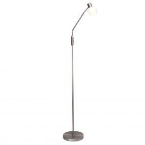 Filos vloerlamp - satijn chroom