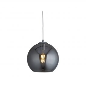 Searchlight Balls - hanglamp - Ø 35 x 120 cm - gerookt glas