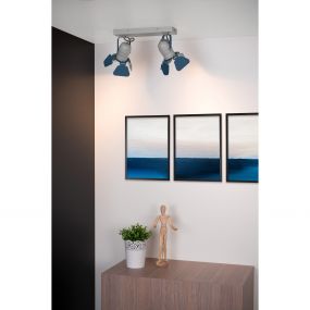 Lucide Picto - opbouwspot 2L - 30 x 12,5 x 16 cm - blauw en grijs