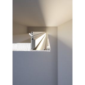 KLUS NISA-NI - inbouw LED profiel voor 12mm gipsplaat - 5,7 x 3,2 cm - 200cm lengte - aluminium