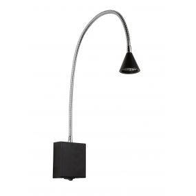 Lucide Buddy - wandverlichting - 8 x 8 x 60 cm - 3W LED incl. - zwart