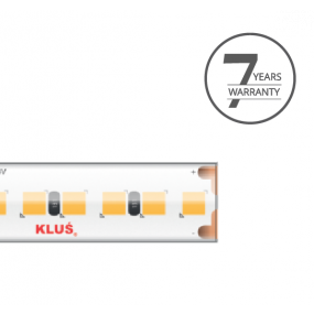 KLUS LED strip - 1cm breed, 500cm lengte - 24Vdc - dimbaar - 9,1W LED per meter - 266 LEDs per meter - IP65 - 4000K