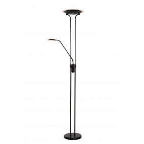 Lucide Champion - staanlamp - Ø 25,4 x 180 cm - 20W + 4W dimbare LED incl. - zwart