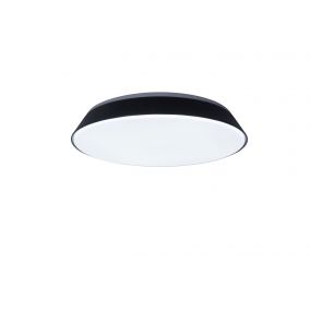 Lutec Panther - plafondverlichting - slimme verlichting - Lutec Connect - Ø45 x 7,8 cm - 40W LED incl. - dimfunctie en instelbare lichtkleur via app -  mat zwart